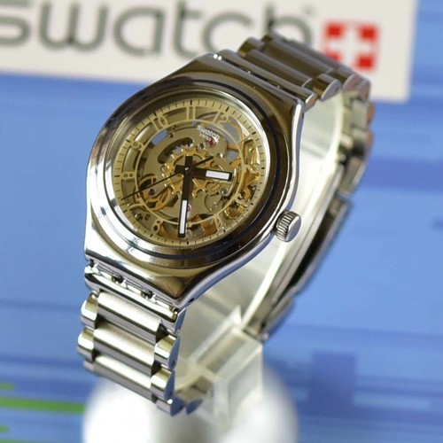 swatch skeleton automatic watch